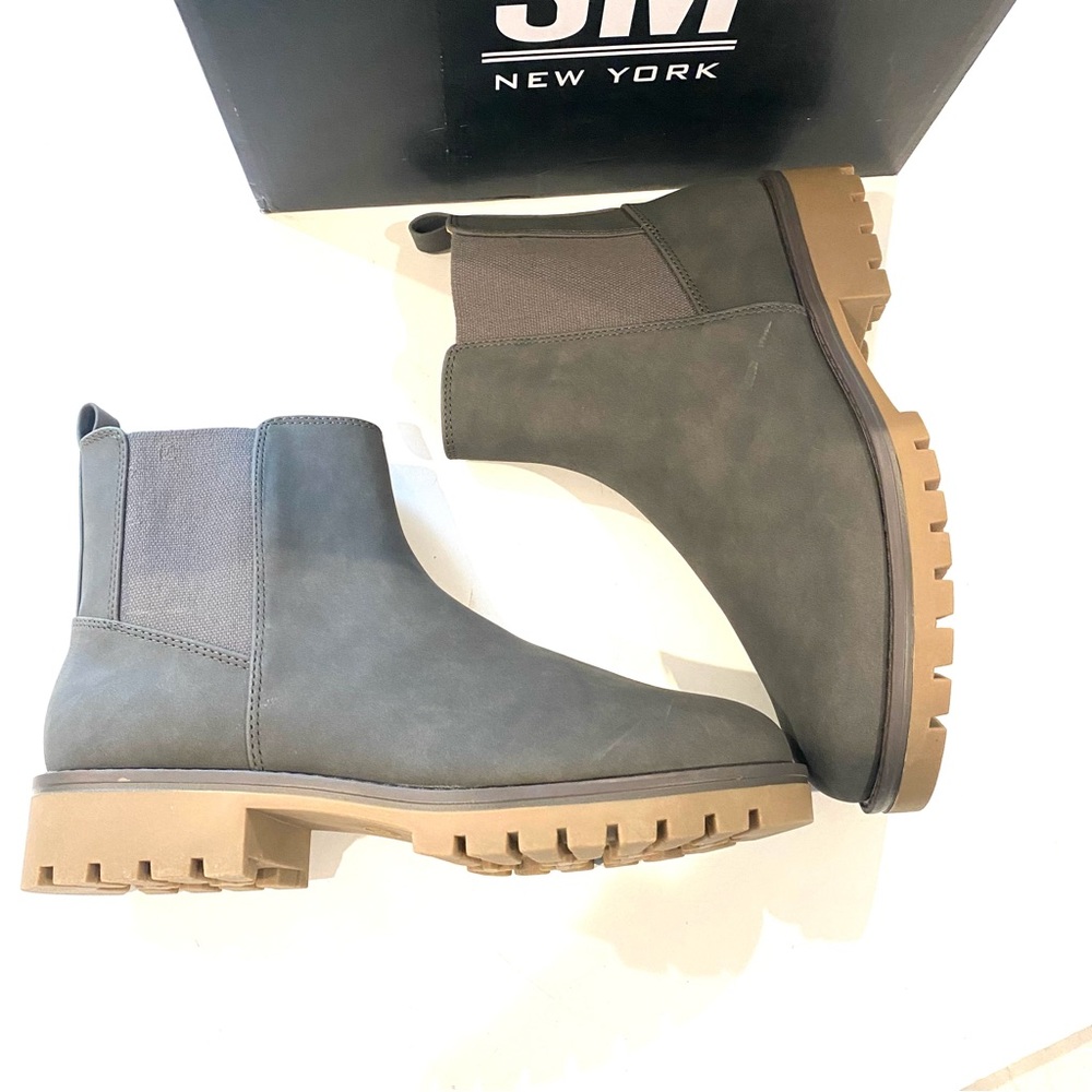 SM NEW YORK NWT $65 Womens 8.5 Gray Eira Zip Up Chelsea Ankle Booties *73